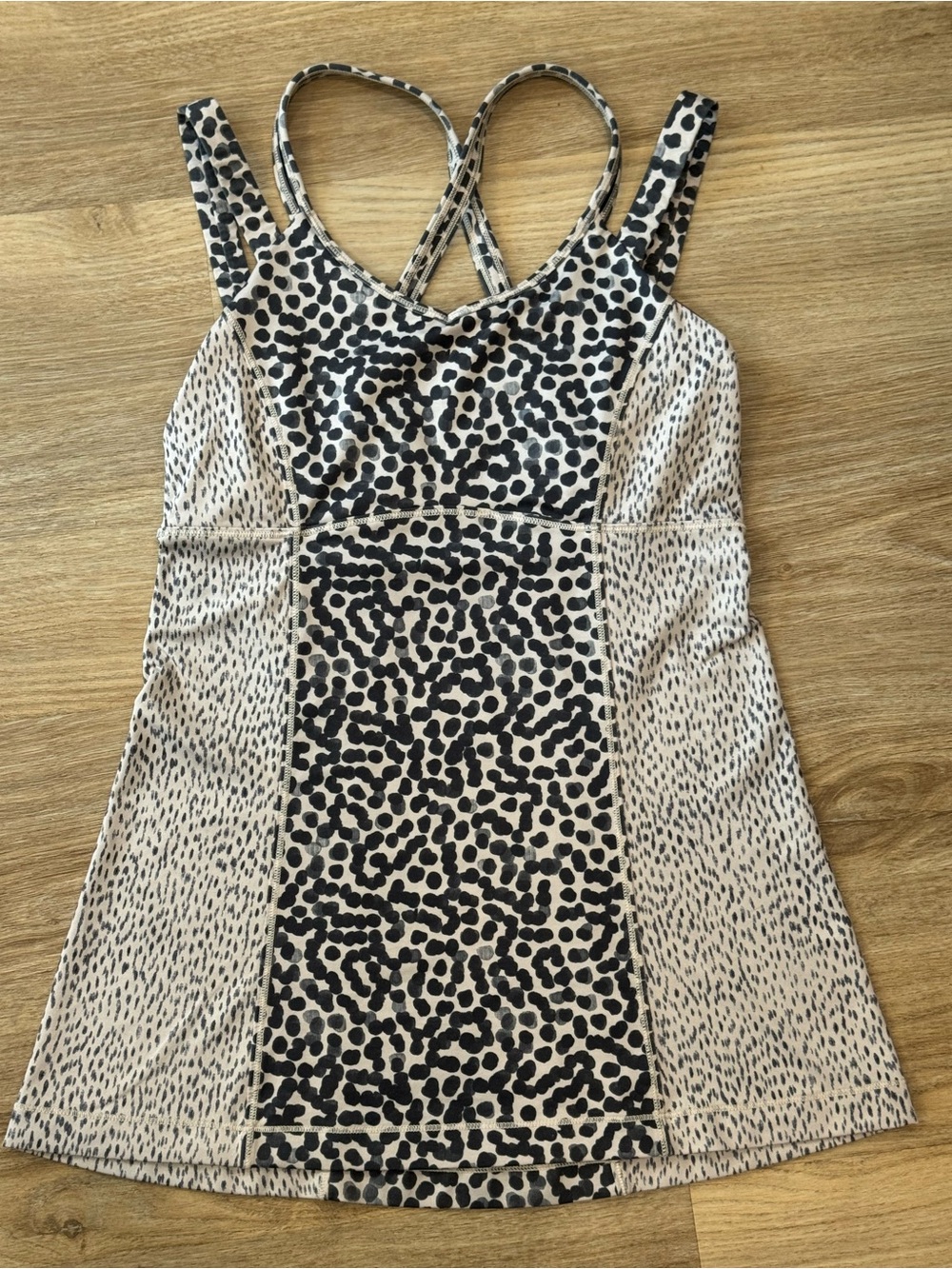 lululemon athletica Leopard Print tunic in Beige and Black